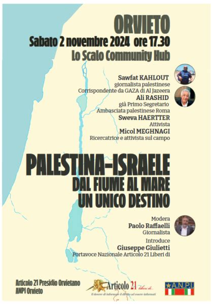 Palestina Israele Dal Fiume Al Mare Un Unico Destino Allo Scalo