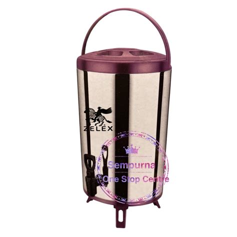 Stainless Steel Water Dispenser 12L Hot Cold Insulated Beverage Cooler Bekas Air Panas Thermos