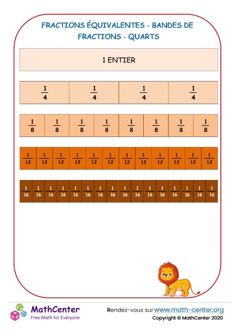 Cm Pages D Apprentissage Quivalence Des Fractions Math Center