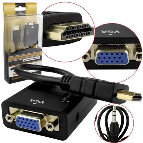 Cabo Conversor Adaptador Hdmi Para Vga Saída P2 De Áudio MercadoLivre