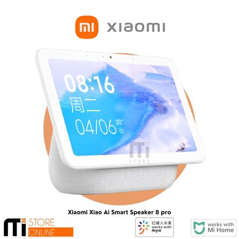 Jual Xiaomi Xiao AI Smart Touch Screen Speaker Pro 8 WiFi Bluetooth