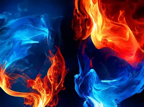 Premium Photo Fire And Ice Background Hd 4k Images Free Download