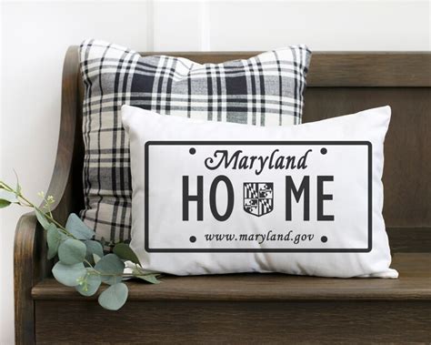 Maryland License Plate Svg Designs Maryland Home Love Cut Etsy