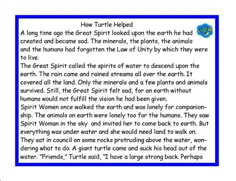 Native American Creation Story Turtle Island P Montessori