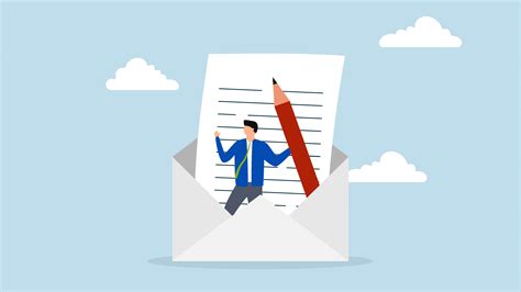 Writing email like professional, 4k animation of businessman opens mail