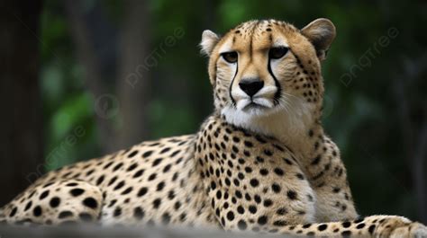 Cheetah Is Lying Down Looking Into The Distance Background Cheetah At