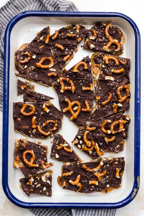 Pretzel Toffee Bark Recipe Food Fanatic