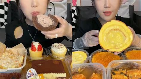 Asmr Cream Cake Dessert Mukbang Eating Cake Mukbang Eating Cake Dessertmukbang Eating Show🍰