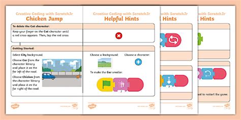 Creative Coding With ScratchJr Chicken Jump KS1 Computing