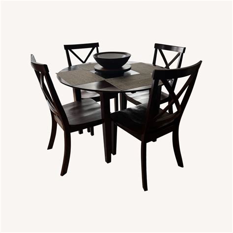 Raymour Flanigan Drop Leaf Dining Table Chairs Aptdeco