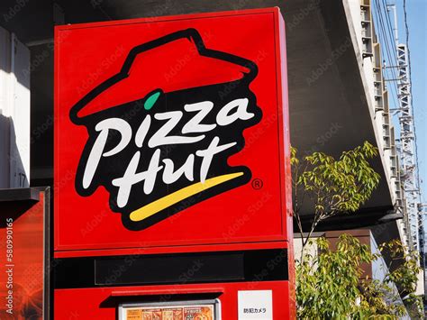 Tokyo Japan March Sign Of A Pizza Hut Take Out And