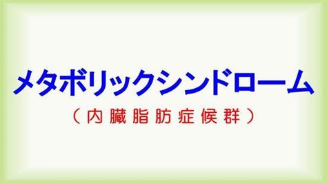 メタボリックシンドロームについて／厚木市