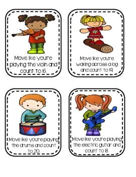 Count And Move - Math Action Cards by Lily B Creations | TpT