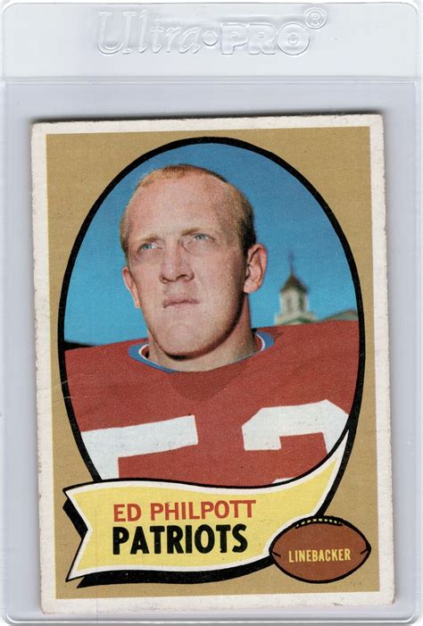 Topps Ed Philpott Rc Rookie Boston Patriots Nfl Vintage