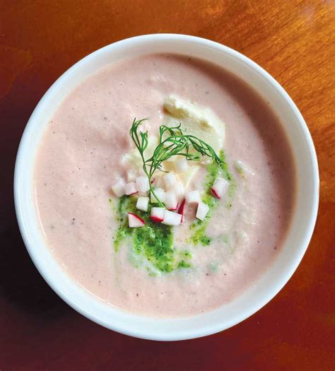 Spring Radish Soup With Radish Top Pesto Edible Capital District