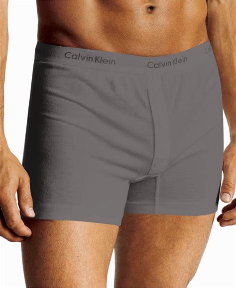 Calvin Klein Mens Underwear Classic Slim Fit Knit Boxer U1029 In Gray