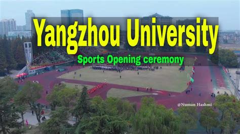 Yangzhou University Sports Day Opening Ceremony 2020 Drone View Of