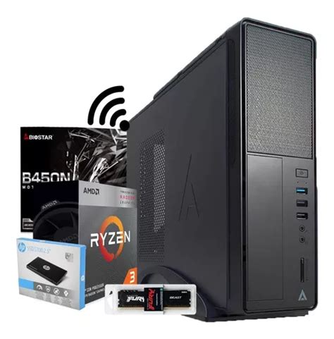 Cpu Slim Amd Ryzen 3 3200g 8gb Ram Ssd 256gb Wi Fi Envío Gratis