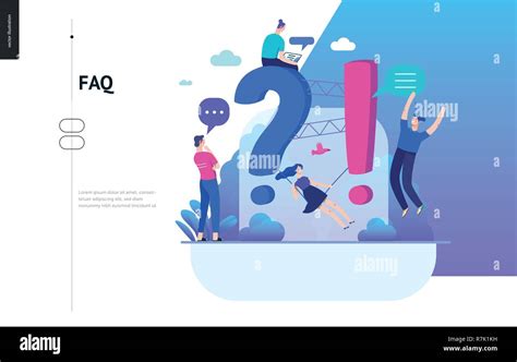 Business Color 2 Faq Modern Flat Vector Concept Illustration Of Frequently Asked Questions