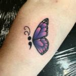 Amazing Semicolon Butterfly Tattoos For