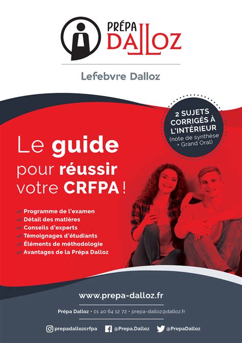 Crfpa Prepa Dalloz 2022 prepa dalloz Programme de lexamen Détail des