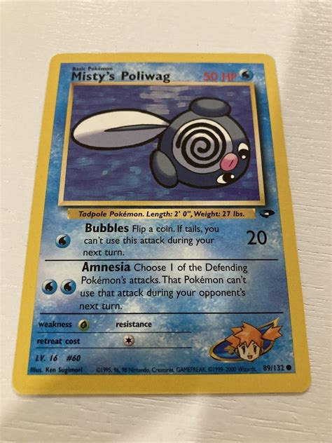 Pokémon TCG Misty s Poliwag Poliwhirl Poliwrath Set 1995 eBay