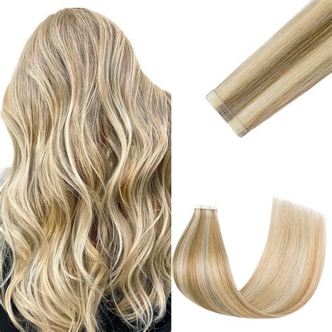 Fuotonbuty Tape In Hair Extensions Human Hair Double