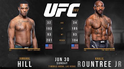 Jamahal Hill Vs Khalil Rountree Jr Full Fight Ufc Youtube