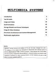 Introduction To Multimedia Systems Text Audio Image Video Course