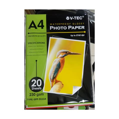 Jual Kertas Foto Glossy Photo Paper A Gsm V Tec Gpp A