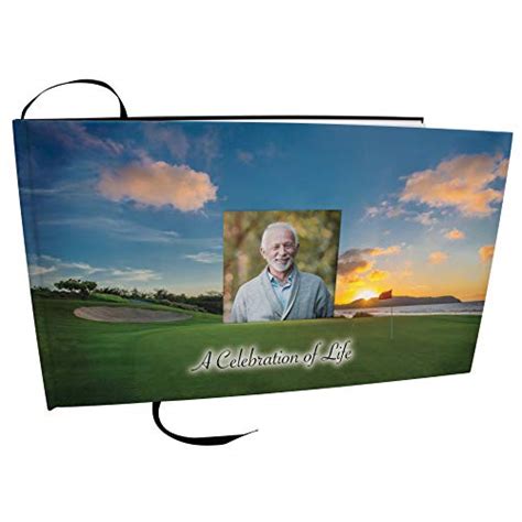 Th Hole Golf Photo Funeral Guest Book Celebration Of Life Guest