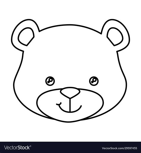 Teddy Bear Face Outline