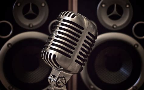 HD Wallpaper Microphone Mic BW Singing Sing Black HD Music