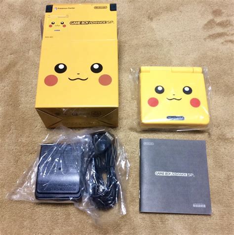 【未使用に近い】nintendo Gba Sp『極美品』ゲームボーイアドバンスsp ピカチュウエディション ポケモンセンター Ags 001