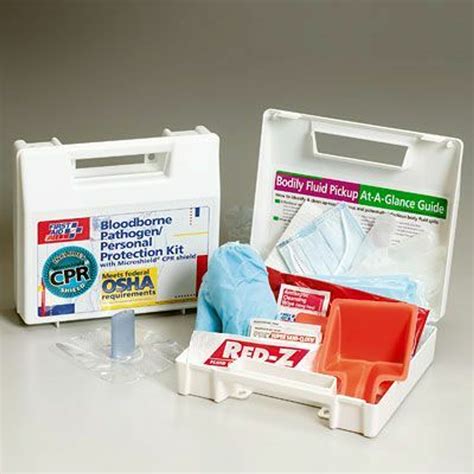 Bloodborne Pathogen Personal Protection Kit With Microshield Cpr