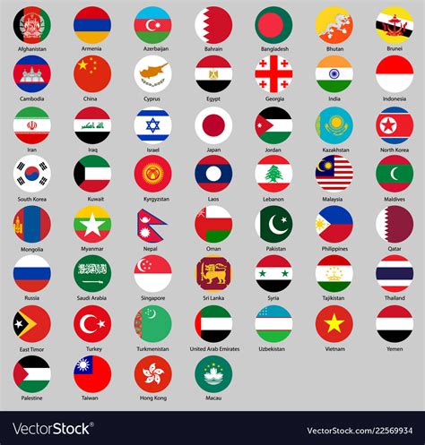 Different Countries Flags Set Royalty Free Vector Image