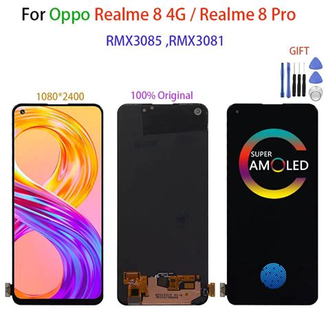 OPPO Realme 8 4G RMX3085 Realme 8 Pro RMX3081 LCD 디스플레이 터치 스크린 디지타이저