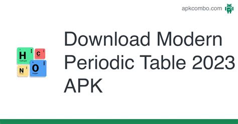 Modern Periodic Table 2023 APK (Android App) - Free Download