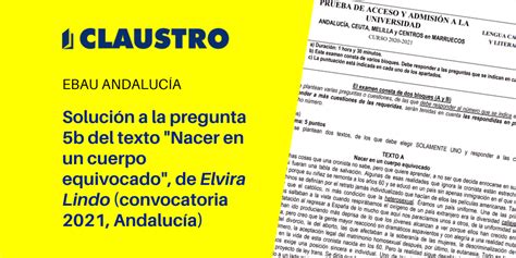 Selectividad Solución examen Lengua y Literatura II Andalucía 2021