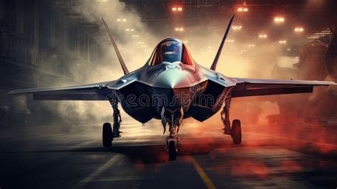 Epic Illustration US Air Force Lockheed Martin F 35 Lightning II AI