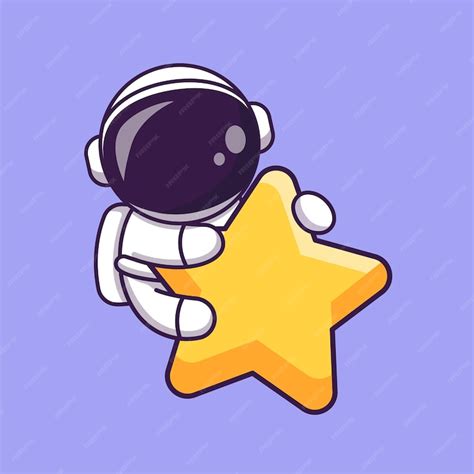 Premium Vector Cute Astronaut Holding Star Cartoon Vector Icon