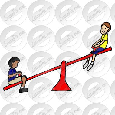 Outdoors and Recreation Clipart-kids on playground see saw - Clip Art ...