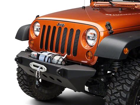 Smittybilt Jeep Wrangler Src Classic Front Bumper W Winch Plate Textured Black 76743 07 18