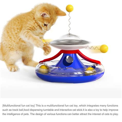 Buy Interactive Rotary Toy For Cat Or Kitten Rotatable Spinning Cat Toy