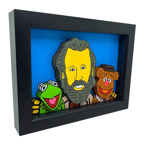 Jim Henson the Muppets Wall Art Kermit the Frog Art Fozzie Bear Print 3D Art Jim Henson Muppets ...