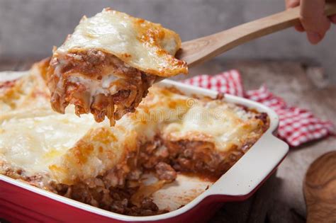 Tomato And Ground Beef Lasagne Rolls Stock Image Image Of Parmesan