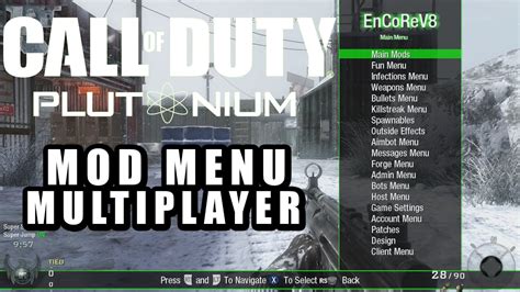 Black Ops Plutonium How To Install Multiplayer Mod Menu T5 Youtube