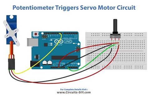 Potentiometer Triggers Servo Motor Arduino Tutorial