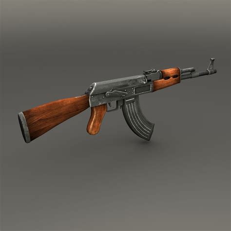 Ak 47 Ak Rifle 3d Model Cgtrader