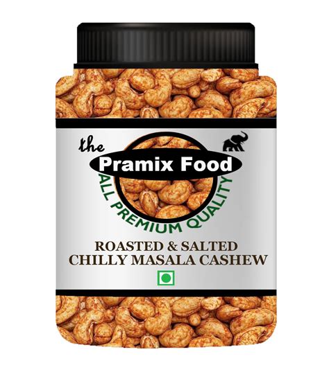 Pramix Oven Roasted Chilly Masala Cashews Nuts Salted Non Fried Oil